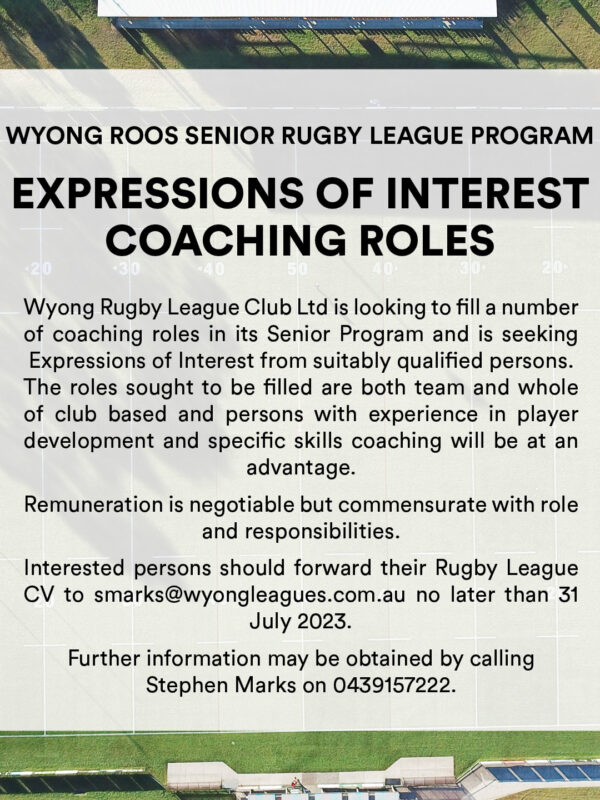 WRLFC Coach Positions FBS 23